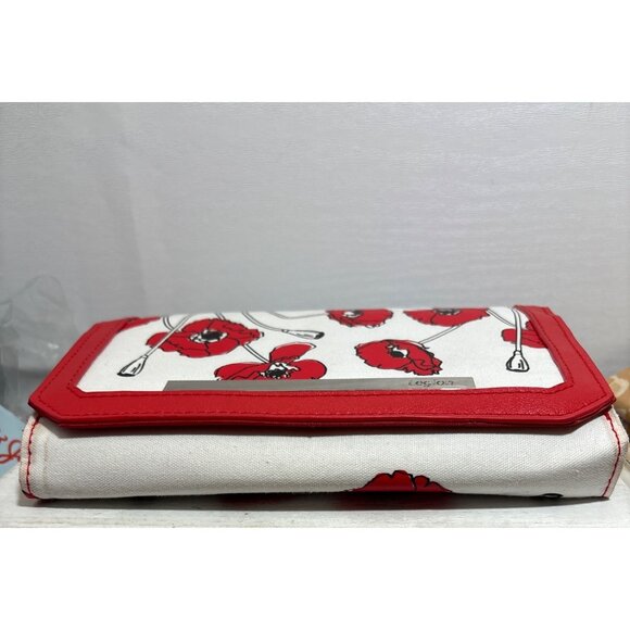 Legion Red & White Floral Wallet With Matching Key Holder Poppies 8 x 5" - Picture 16 of 16